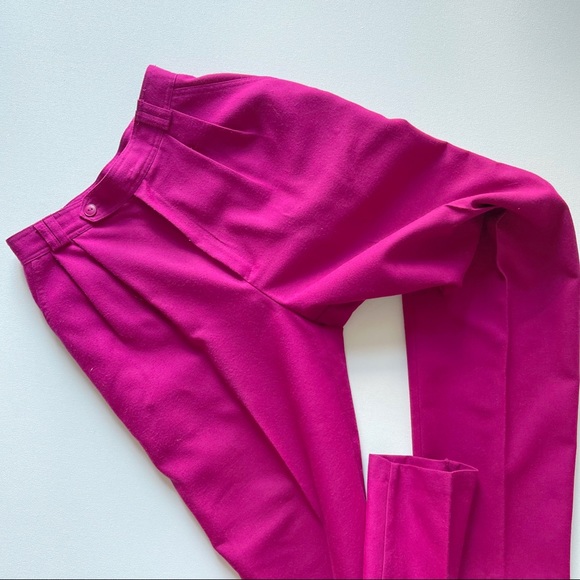 Vintage Magenta High Rise Pleat Front Pants xs s - Picture 3 of 5